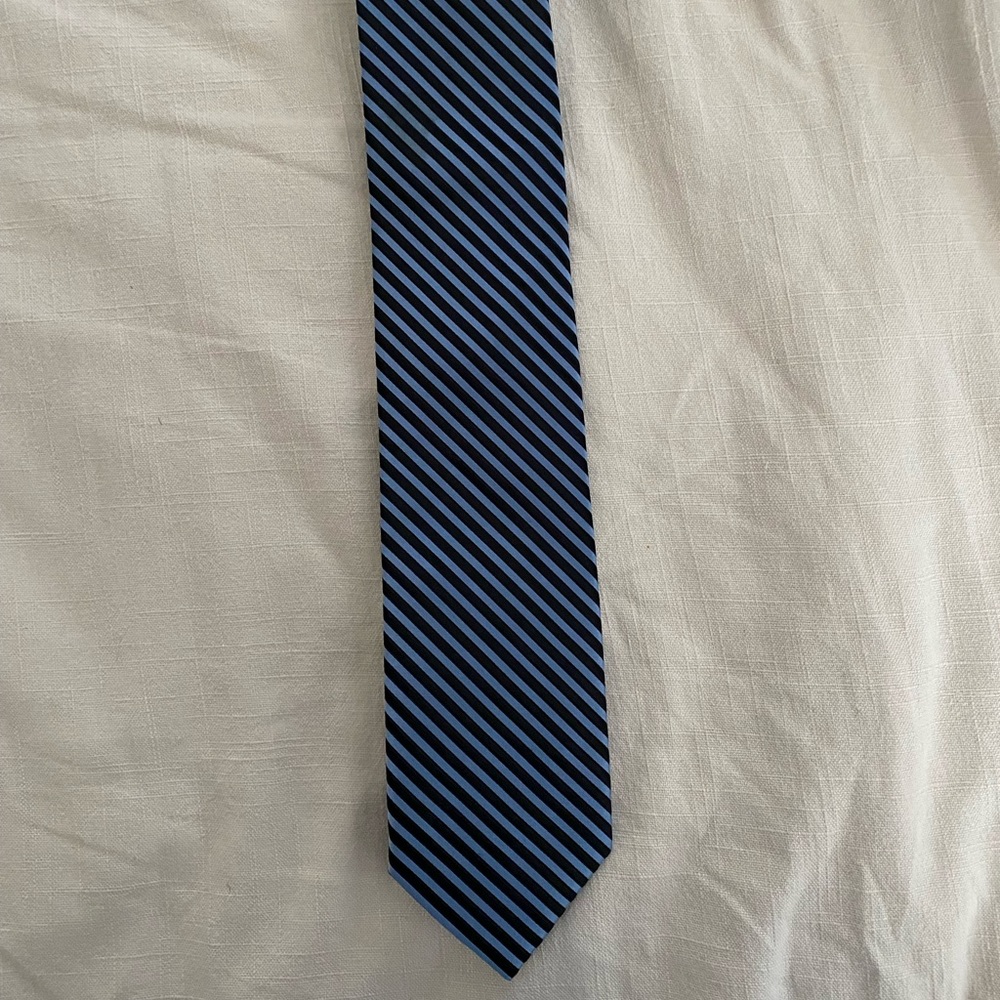 Haines & Bonner of London Blue Striped Tie